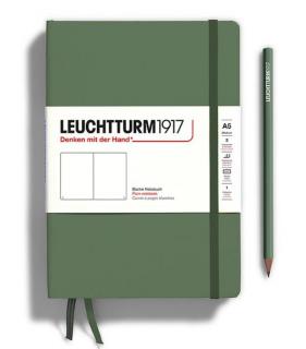 Caiet A5 Coperta Rigida Olive Leuchtturm1917 (velin, punctat, dictando, patratele)