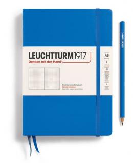 CAIET A5 PUNCTAT COP. FLEXIBILA ALBASTRU CIEL LEUCHTTURM