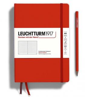 CAIET A5 PUNCTAT COP. RIGIDA ROSU INCHIS LEUCHTTURM