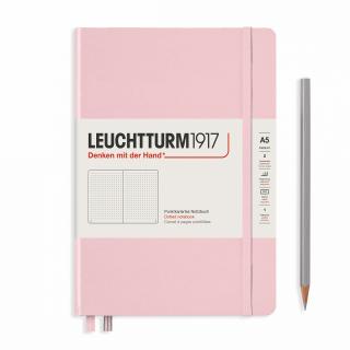 CAIET A5 PUNCTAT COP. RIGIDA ROZ PASTEL LEUCHTTURM