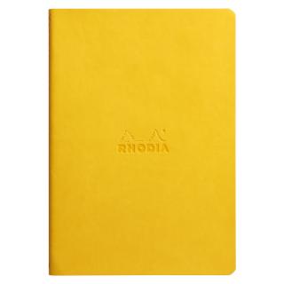 Caiet A5 Rhodia Rhodiarama Sewn Spine Daffodil Yellow, Punctat