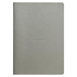 Caiet A5 Rhodia Rhodiarama Sewn Spine Silver, Punctat