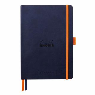 Caiet A5 Rhodia softcover Goalbook Midnight dot, 240 pag