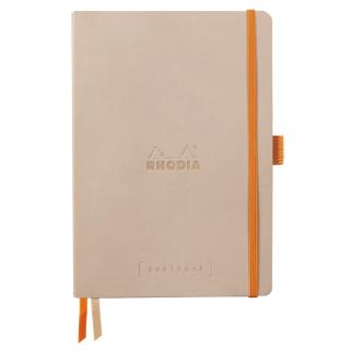 Caiet A5 Rhodia softcover Goalbook Rose smoke dot, 240 pag