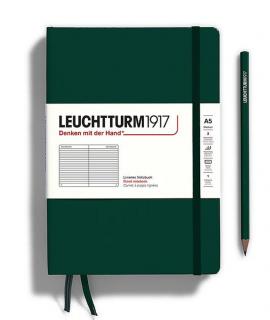 CAIET A5 VELIN COP. RIGIDA VERDE PADURE LEUCHTTURM