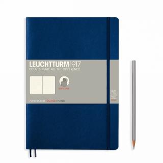 CAIET B5 VELIN COP. FLEXIBILA ALBASTRU NAVY LEUCHTTURM1917