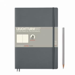 CAIET B5 VELIN COP. FLEXIBILA ANTRACIT LEUCHTTURM1917