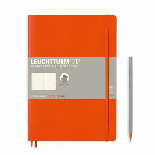 CAIET B5 VELIN COP. FLEXIBILA PORTOCALIU LEUCHTTURM1917