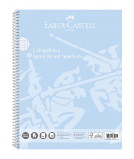 Caiet Spira A4 80 File 90 GR Dictando Coperta Carton Bleu Sky, Faber-Castell