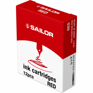 Cartuse cerneala Jentle Red - set 12 buc, Sailor