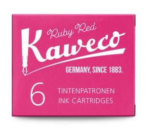 Cartuse cerneala set 6 buc Ruby Red Kaweco