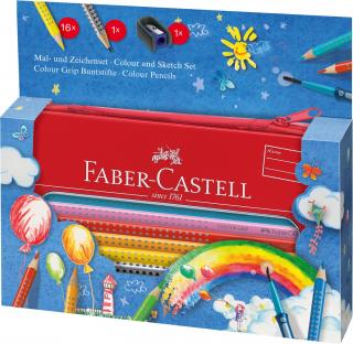 Creioane Colorate SET CADOU DESEN SI PICTURA COLOUR GRIP BALOON FABER-CASTELL