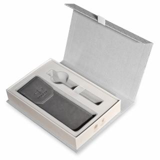 Cutie Cadou Parker cu Etui Silver Grey