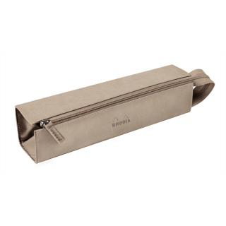 Etui Rhodiarama Zippered Hard Case Pencil Box Beige, Rhodia