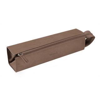 Etui Rhodiarama Zippered Hard Case Pencil Box Taupe, Rhodia