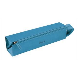 Etui Rhodiarama Zippered Hard Case Pencil Box Turquoise Blue, Rhodia