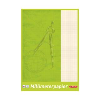 Hartie milimetrica A4, 80 g, set 25, Herlitz