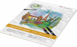 Hartie pentru pictura in acuarela 24 x 32 cm, 15 file, 300 g m    Tombow