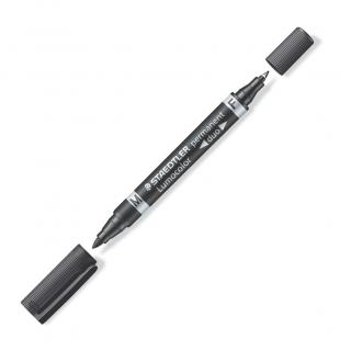 Marker Permanent 2 Capete F M 06mm 1.5mm Negru Staedtler