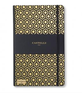 Notebook Castelli HoneyGold 13x21cm - BlackGold