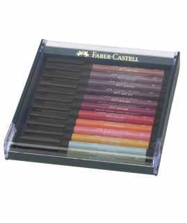 PITT ARTIST PEN NUANTE EARTH FABER-CASTELL CUTIE 12 CULORI