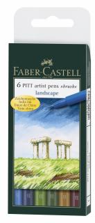 PITT ARTIST PEN SET 6 BUC LANDSCAPE FABER-CASTELL