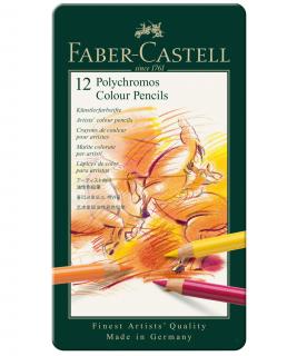 Polychromos Creioane Colorate 12 Culori Faber-Castell