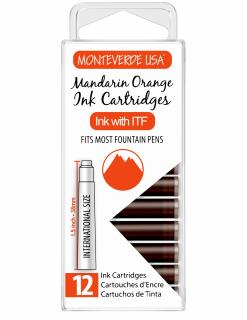 Set 12 cartuse Monteverde USA Gemstone Mandarin Orange