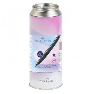 Set 15 Linere 0.4mm Promo Cutie Metal, Faber-Castell