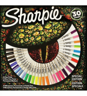 Set 30 Markere Permanente Asortate Sharpie - Editie Limitata