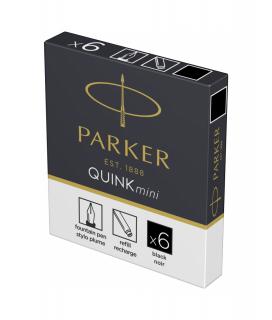 Set 6 Cartuse Mini Black permanent, Parker