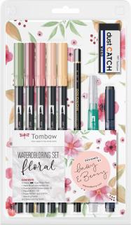 Set 9 Caligrafie Watercoloring Set Floral Tombow