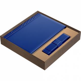 Set Agenda Piele B5 + Pouch Pen Blue, Princ Leather