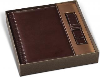 Set Agenda Piele B5 + Pouch Pen Brown, Princ Leather