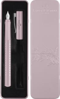 Set Cadou Stilou Grip Sparkle Rose Metalic, Faber-Castell