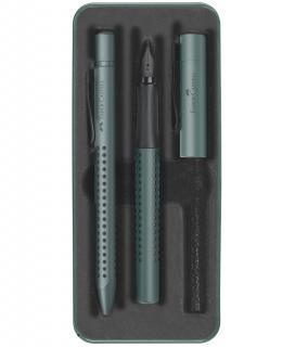 Set Cadou Stilou si Pix Grip 2011 Dark Green, Faber-Castell