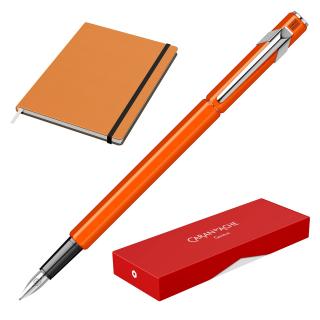 Set Stilou Caran D Ache 849 Orange + Notes Velvet A5 Orange