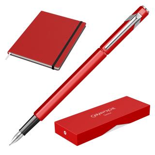 Set Stilou Caran D Ache 849 Red + Notes Velvet A5 Red