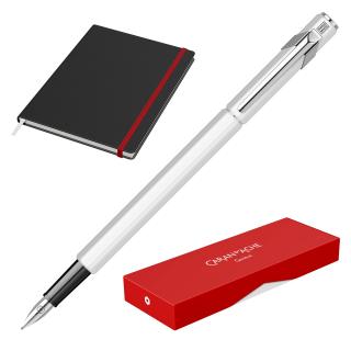 Set Stilou Caran D Ache 849 White + Notes Velvet A5 Black