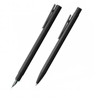 Set Stilou + Pix Neo Slim Metal Black Matt Faber-Castell