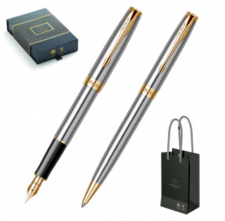 Set Stilou + Pix Parker Sonnet Royal Stainless Steel GT