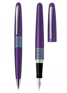 SET STILOU+PIX PILOT MR 3 RETRO POP METALIC VIOLET