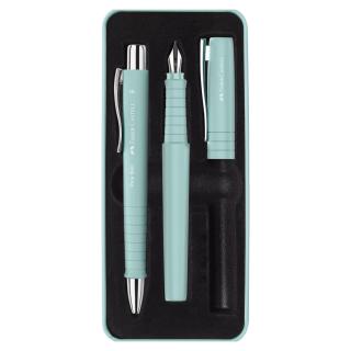 Set Stilou + Pix Poly XB Bleu Caraibe Faber-Castell