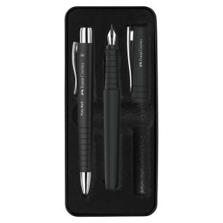 Set Stilou + Pix Poly XB Poly Negru Faber-Castell