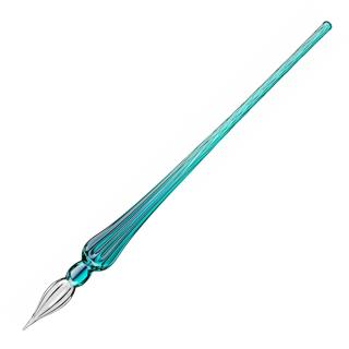 Toc Caligrafic de Sticla 18 cm Round Glass Pen Emerald, Jacques Herbin