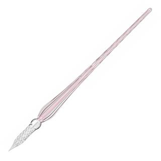 Toc Caligrafic de Sticla 18 cm Twisted Glass Pen Pale Pink, Jacques Herbin