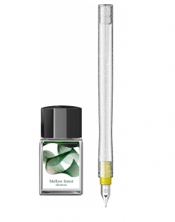 Toc Caligrafic Hocoro Dip Pen Fude 40  º Nib + Calimara 10 ml Mellow Forest, Sailor