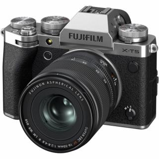 Aparat Foto Mirrorless FUJIFILM X-T5 Mirrorless Kit cu XF 16-50mm f 2.8-4.8  - ARGINTIU