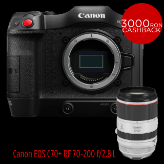 Canon EOS C70 Kit cu RF 70-200 f 2.8L  - Camera Cinema Mirrorless Profesionala Montura Canon RF