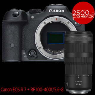 Canon EOS R7 Kit cu Canon RF 100-400mm f 5.6-8 IS USM  -  Aparat Foto Mirrorless APS-C Montura Canon RF